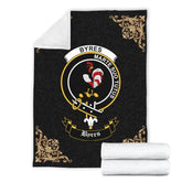 Clan Byres Crest Tartan Premium Blanket Black TH98 Clan Byres Tartan Today